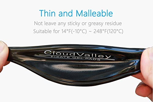 Premium Fixate Cell Phone Pads by CloudValley, Sticky Anti-Slip GEL Mat [3 PACK-Black&Clear] - can Stick to iPhone, Glass, Whiteboards, Metal, Kitchen Cabinets or Tile, Car and many more - Thumbnail 5