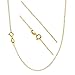 18K Gold Flashed Sterling Silver 1.2mm Very Thin Italian Cable Chain Necklace All Sizes 14