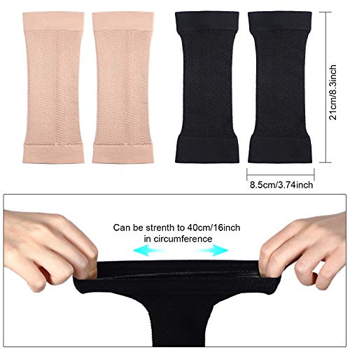SATINIOR 2 Pairs Arm Shapers for Plus Size Women, Upper Arm Sleeves