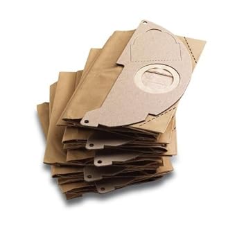 Karcher set of 5 paper filter dust bags for MV2 vacuum cleaner