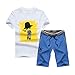 xzbailisha Mens 2 Piece Outfits Sportswear Cartoon Print Short Sleeve Shirt and Shorts Set Joggers Tracksuit