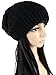Ls Lady Thick Slouchy Knit Oversized Beanie Cap Hat Winter Warmming Cap Black