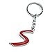 iJDMTOY Chrome Polished Ally Metal Red S Sport Key Chain Ring Keychain for Mini Cooper R50 R52 R53 R54 R56 R57 R58 R59 R60 R61 F54 F56 F60, etc