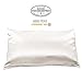 Fishers Finery 19mm 100% Pure Mulberry Silk Pillowcase, Quality Tested (White, Q)