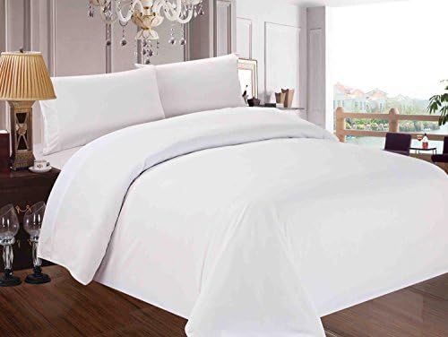 Thread Treasure Premium 1500 Thread Count 100% Egyptian Cotton Ultra Soft 4 Piece Bed Sheet Set Hotel Quality 1500TC Fits Mattress Upto 15'' Deep Pocket (Queen, White)