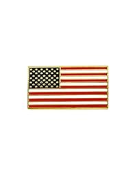 Bandera americana EE. UU. Patriótico Esmalte, Diestruck Lapel Pin de oro tono metal, paquete, 13 rayas 50 estrellas