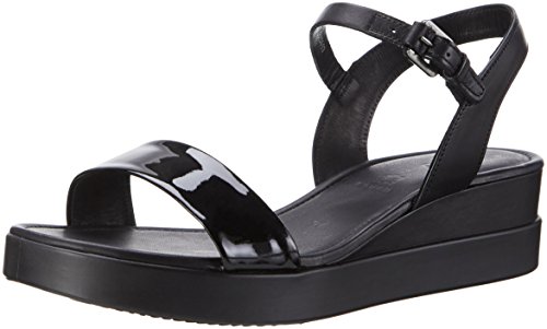 Ecco women s women s touch plateau wedge sandal, black/…
