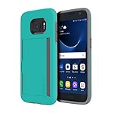 Samsung Galaxy S7 case, Incipio Stowaway, Credit Card Case with Integrated Stand Wallet Polycarbonate Rigid Cover  - Teal