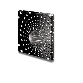 Canvas Prints Wall Art - Abstract Tunnel/Matrix Pattern | Modern Wall Decor/Home Decoration Stretched Gallery Canvas Wrap Giclee Print & Ready to Hang - 12" x 12"