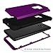 Lontect Compatible Galaxy S9 Heavy Duty Three Layer Hybrid Sturdy Armor High Impact Resistant Protective Cover Case for Samsung Galaxy S9, Purple/Black