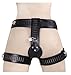Faux Leather Adjustable Collocation Lock Buckle Leggings Design Underwear Pants