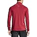 Mission Men's VaporActive Stamina Lightweight 1/4 Zip Long Sleeve Pullover, Tibetan Red/Moonless Night, Large