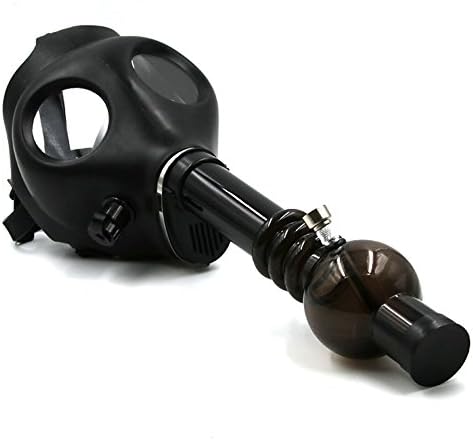 ZJAN Acrylic, Plastic tube + Black Rubber Mask smoking (Black)