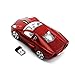 CHUYI Cool Sports Car Shaped Wireless Mouse 1600DPI Cordless Optical Mice with USB Receiver for Office School Home Travel, for PC Laptop Computer Gift (Red-1 Pack)
