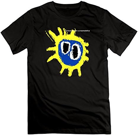 Men Primal Screamadelica Scream Short Sleeves -x-large Round-collar Image Black