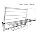 REIDEA 23 Inch Towel Racks for Bathroom, Foldable Wall Mounted Towel Storage Shelf with Hook, Brushed Nickel SUS 304 Stainless Steel Adjustable Towel Holder with Towel Bar, Silver
