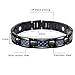 JFUME Magnetic Bracelet for Men Black Bracelet Jewellery with Blue Carbon Fiber Link Removal Tool 8.5