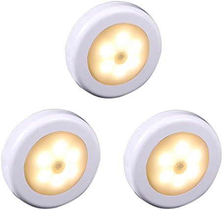 WRalwaysLX motion sensor light、cabinet light led For Cabinet, Kitchen, Hallway, Bathroom, Bedroom(Warn light,3-Pack)