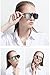Duco Polarized Clip-on Sunglasses Flip-up Eyewear- Aviator Style Glasses - Polarized Lens for Men and Women 3603 (Mirror Lens)