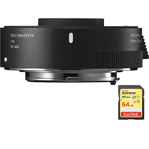 Sigma 1.4x Teleconverter TC-1401 for Nikon with Sandisk 64GB UHS-I SDXC Card