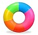 Mimosa Inc Rainbow Inflatable Premium Quality Giant Round Tube Pool Float