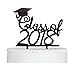 Class of 2021 Cake Topper Graduation Grad Party Decorations (Black Giltter)