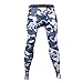 Xtextile Mens Camouflage Sports Compression Tight Leggings (Medium, Black+Grey)