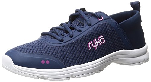 RYKA Women’s Joyful Walking Shoe, Navy/Pink, 7 M US
