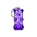 Gummygoods Bite-Sized Gummy Bear Keychain Kids Nightlight, LED Light, Battery Included, (Purple)
