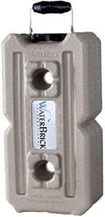 WaterBrick 1833-0003-12 Stackable Water and Food Storage Container, Holds 3.5 gal of Liquids/Up to 27 lb. of Dry Foods, Tan (Pack of 12)