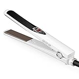 Ceramic Flat Iron Amzdeal Professional Hair Straightener with Adjustable Temperature 175-465℉ Anti Static Hair Iron Digital Control with Auto Shut Off MCH Heating for All Hair
