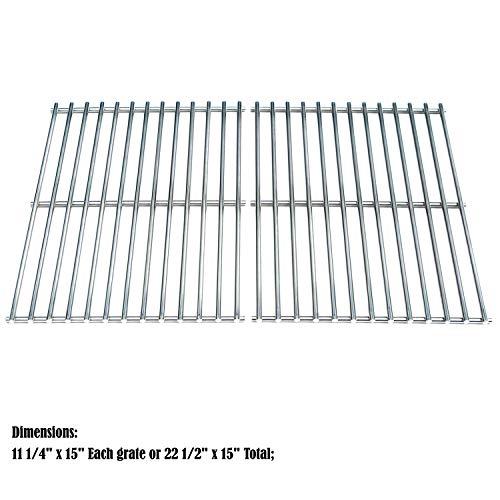 Direct store Parts DS112 Solid Stainless Steel Cooking grids Replacement Weber BBQ Stainless Steel Cooking Grill Grid Grate 7521 7523 9855 (Aftermarket Parts)