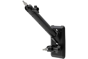 Holicfun 2-in-1 Wall Mount for Outdoor Security Cameras and Solar Panels, Compatible with Ring, Eufy, Arlo, Wyze Solar Panels and Cams - Black