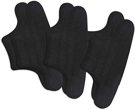 Heel Grips, Vobulafy 3 Pairs Silicone Shoes Too Big Insole Inserts Back Liner High Heel Cushions for Shoes Boot Cushion Black