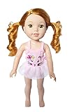 Brittany's My Kitty Swimsuit Compatible with Wellie Wisher Dolls, Glitter Girls Dolls, Hearts for Hearts Dolls- 14 inch Doll Clothes
