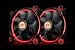 Thermaltake RIING 120mm Red LED Ultra Quiet High Airflow Computer Case Fan, CL-F047-PL12RE-A , Pack of Two