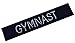 Funny Girl Designs GYMNAST Rhinestone Cotton Stretch Gymnastics Headband (Black)