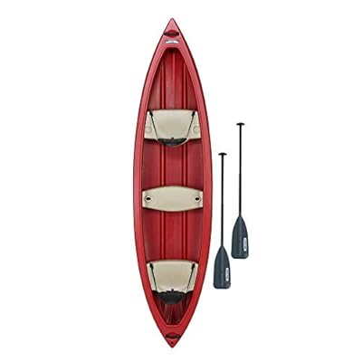 Lifetime Kodiak Canoe with 2 Paddles, Red, 13'