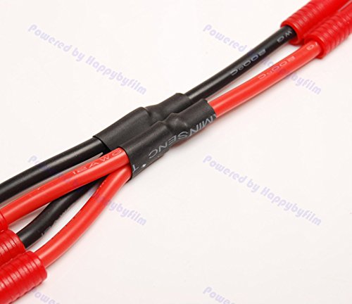 Pack(3) 4MM Parallel Charge Adapter 12awg Wire Heavy Duty for RC Turnigy HXT