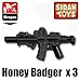 Honey Badger Assault Rifle (Black) - Custom Minifigure Piece