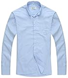 Ivyrobes Mens Tab-Collar Long Sleeves Clergy Shirt Sky Blue