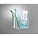 iDesign AFFIXX, Peel and Stick Strong Self-Adhesive Vanity Cosmetic Organizer, Storage for Hair Care, Jewelry, Bath, Cotton Swab Holder, Makeup - Set of 3, Clear