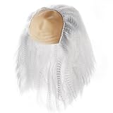 Ben Franklin Costume Wig Tight Bald Cap Wigs Durable Old Man Wig Comfortable Albert Einstein Mad Scientist Benjamin Franklin Wig for Child Kids Halloween Costume School Cosplay Performance