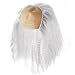 Ben Franklin Wig Tight Benjamin Franklin Costume Easy Wear Bald Cap Old Man Mad Scientist Wig for Kids Halloween Costume (White)