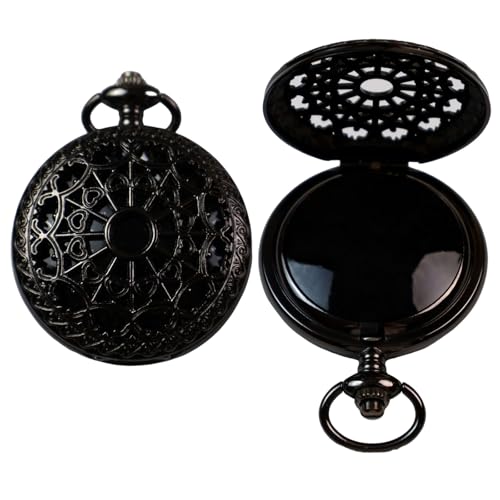 AGERYU Obsidian Scrying Mirror, Natural Healing Crystal Obsidian Mirror with Bag, for Divination, Meditation, Healing, Feng Shui (Pocket Watch-D)
