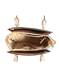 Michael Kors Ellis Bolso cruzado pequeño convertible de cuero dorado con tachuelas