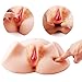 Realistic Pussy Anal Ass Male Masturbator with Sucking and Vibrating Device for Intense Stimulation,Life Size Sex Toy with Two Holes for Male Masturbation (Upgrade)