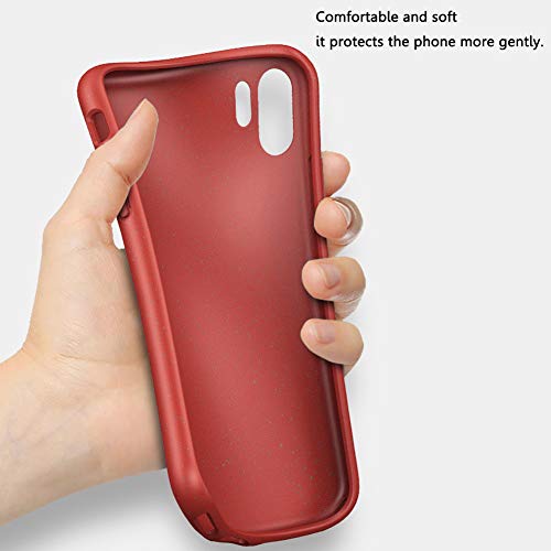 Case for Galaxy Note 10 Plus Cover,Matte with Wheat Straw Granule Perfect Slim Fit Ultra Thin Shockproof Flexible Soft Silicone Gel TPU Protective Case Cover for Galaxy Note 10 Plus Silicone Case,Red