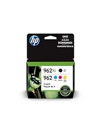 HP 962XL High Yield Black and HP 962 Cyan, Magenta, Yellow Original Ink Cartridges Pack of 4 (3JB34AN)