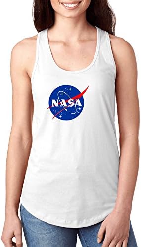Pateel NASA Meatball Logo Ladies Racerback Tanktop Shirt Space Shuttle Rocket Science Geek Women Crop Tee